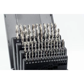 BaerCoil BAER Twist Drill Bit Set, (0.1 mm Rending) 1-6 mm, HSSG, DIN 338, Twist Drill Set, Steel Drill Set, Steel Drill, Spiral Drill Bit