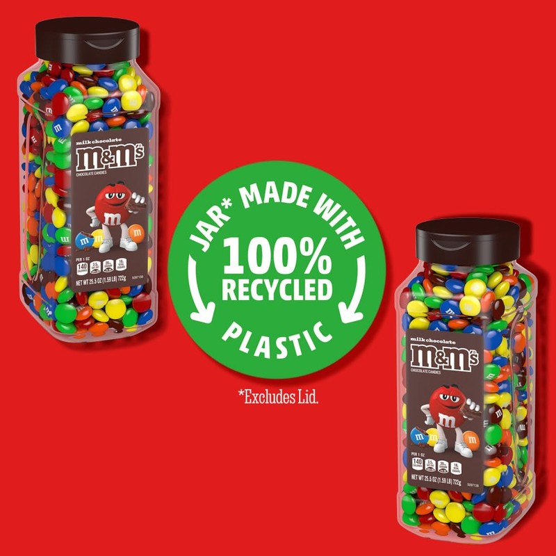 M&M’s Milk Chocolate Bulk Candy Jars, Assorted Chocolate Candies, Party