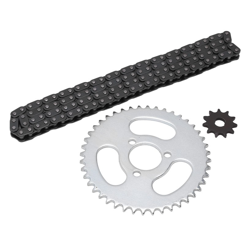 T8F Front and Rear Sprocket Chain,Steel Motor Chain Sprocket Set