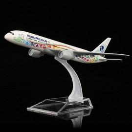 24-Hours 1:400 MEX Feathered Snake Painting 787 16cm Alloy Airplane Model for Display or Collection