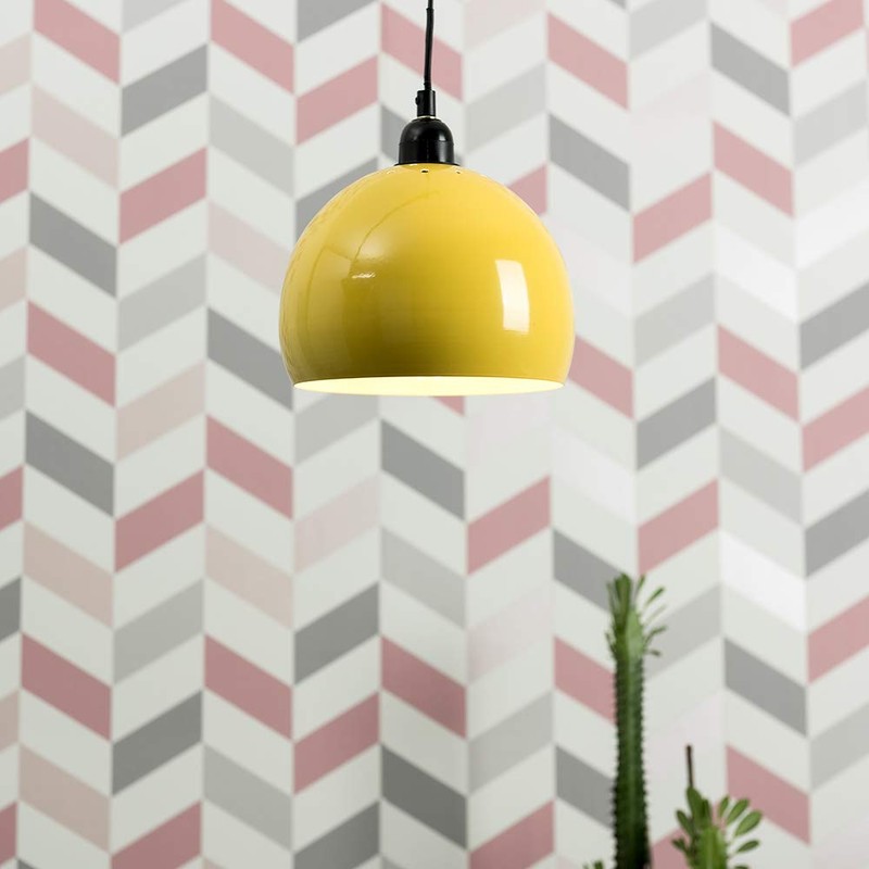 MiniSun | Mini Retro Gloss Yellow Arco Style Dome Ceiling