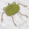 Fuzzl Eco Leather Lily Frog Natural and Tough Dog Toys