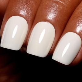 Ozzeal Gel Polish, 0.5 Fl Oz Yogurt White Nude Gel Nail Polish Spring Summer Soak Off LED UV Gel Nail Polish Art Starter Manicure Salon DIY Nail Gel Polish