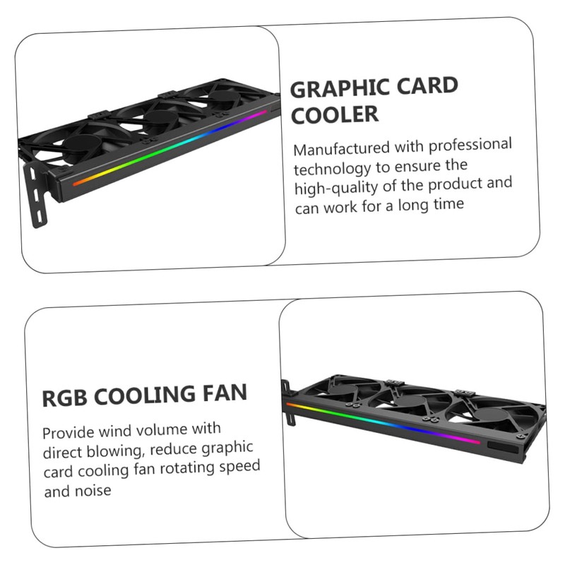 Gadpiparty GPU Fan Cooler with Argb Connector Triple Fan Design