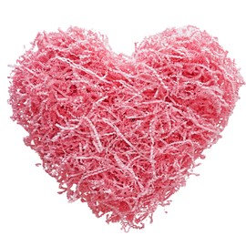 Bobobag - 4oz Crinkle Cut Paper Shred Filler Recyclable Gift Wrap Confetti Raffia Grass Shred Paper for Easter Baskets Filler Creative Eggs Decor (Pink)