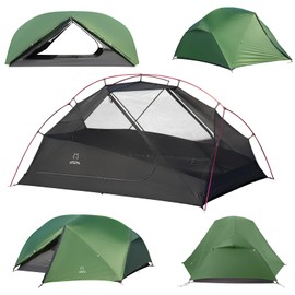 ATEPA Ultralight Spacious Interior 2 Person Camping Tent, 4000MM+ Waterproof Backpacking Tent, Double Layer Backpacking Hiking & Camping Tent, Nylon