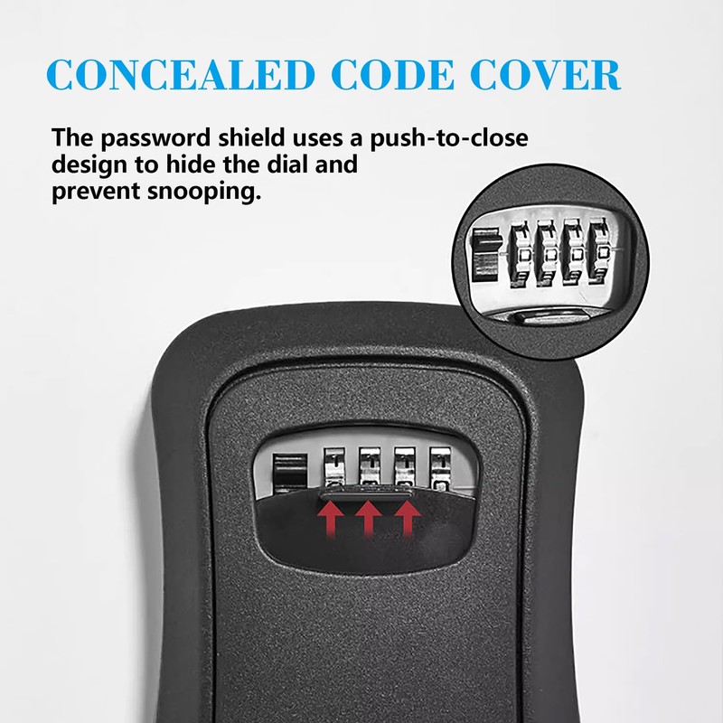 Key Box with Code, Waterproof Dustproof Combination Lock, Corrosion Resistant,