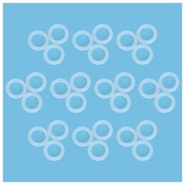 FOCMKEAS 30 PCS Silicone O-Rings, 27mm OD 24mm ID 1.5mm Width VMQ Seal Gasket for Wide Variety of Sealing Applications, White