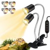 Lachesan Reptile Heat Lamp, Dual Head Basking Light with Cycle