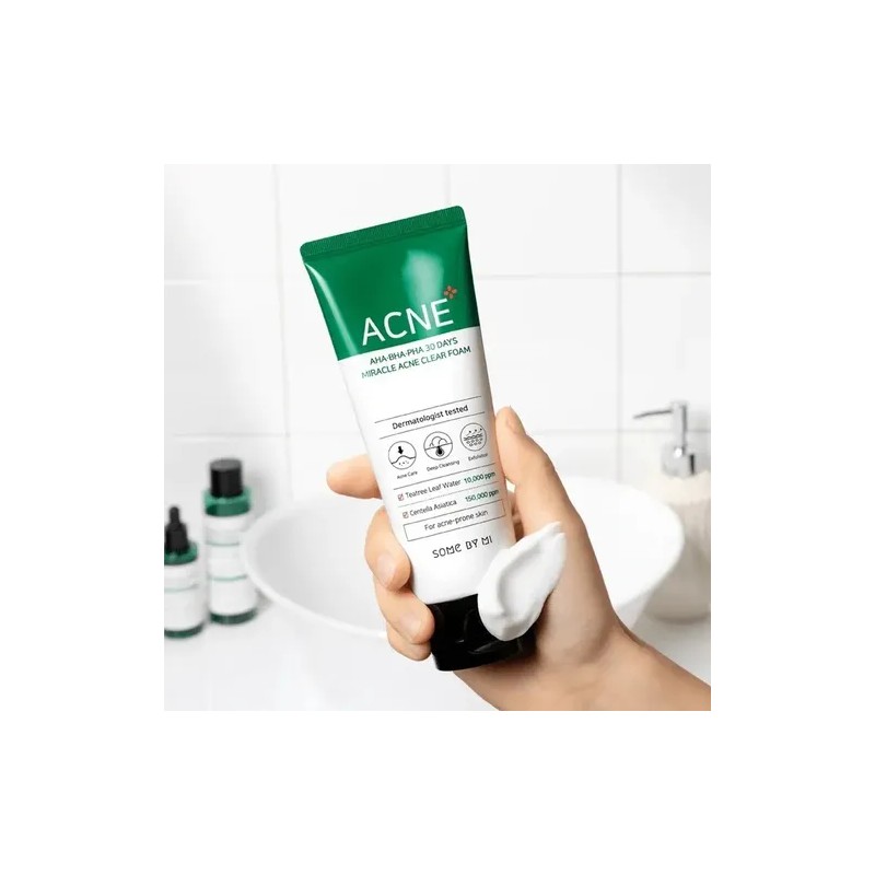 Espuma Limpiadora Some by Mi Miracle Acne Foam 100ml Antiacné