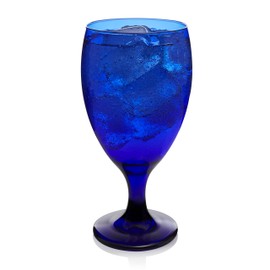 Libbey Premiere Cobalt Iced Tea Goblet Beverage Glasses, Set of 12