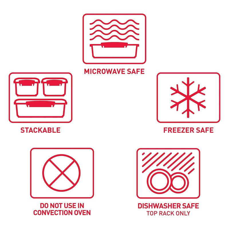 Sistema Microwave Food Storage Containers with Steam Release Vent, Dishwasher