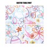 Easter Bunny Egg Embroidery Pattern Table Mat Decoration Placemat Table