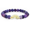 TILUNAMI Manatee Bracelet | Purple Weathered Agate Charm | Bone-Carved