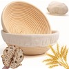 Banneton Bread Proofing Basket 2 pack 9 inch Round Basket