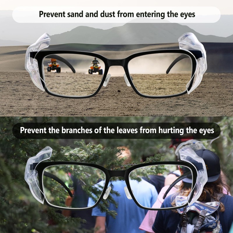 YunTuo 2/4/6/10 Pairs Glasses Side Shields for Eye Glasses,Safety Glasses