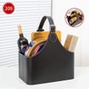 Leather Gift Basket,Magazine Newspaper Holder/Racks,Storage Organizer for Wine Flowers Fruits