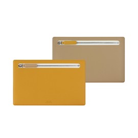 FENICE Multi-Purpose Vegan PU Leather Travel Pouch Travel Organizer with Contrast Color Design Zipper Closure (YELLOW-SAND)