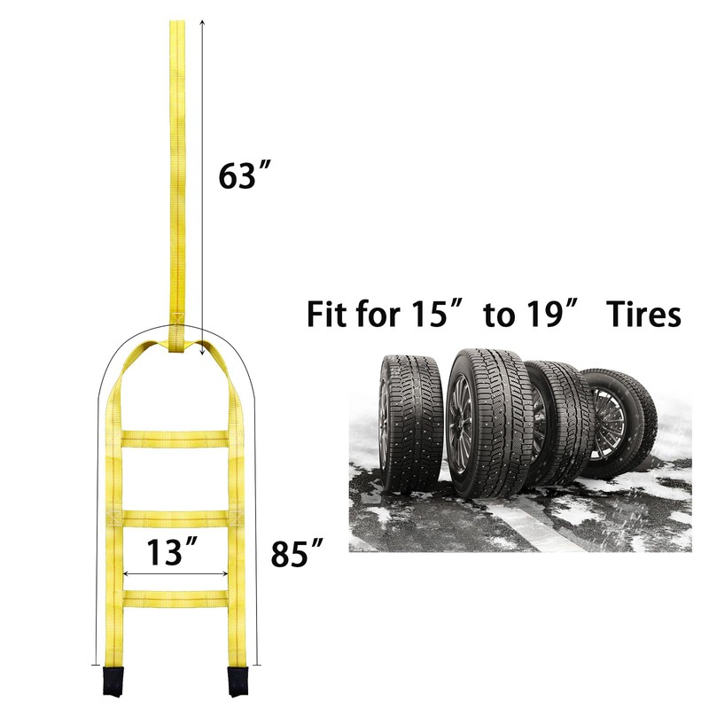 TOPZEA 2 Pack Tow Dolly Basket Straps with Flat Hook,