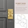 Newlaking Satin Brass Zinc Alloy Dummy Door Knob, Round Non-Locking