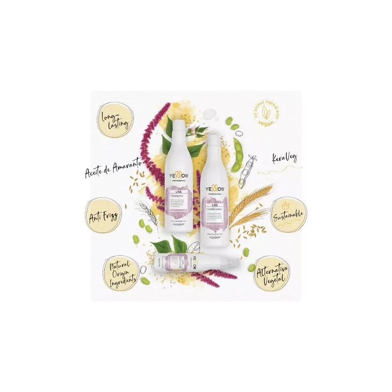 2 Pack Shampoo Liss Yellow, Alisador Y Controla El Frizz