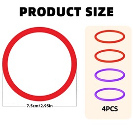 Lyreh 4pcs Patellar Tendon Support Strap, Silicone Patella Band Elastic Stabilizer Patella Knee Brace for Women Men Running Basketball Hiking Soccer Jumpers Gym Sports (Red+Purple)