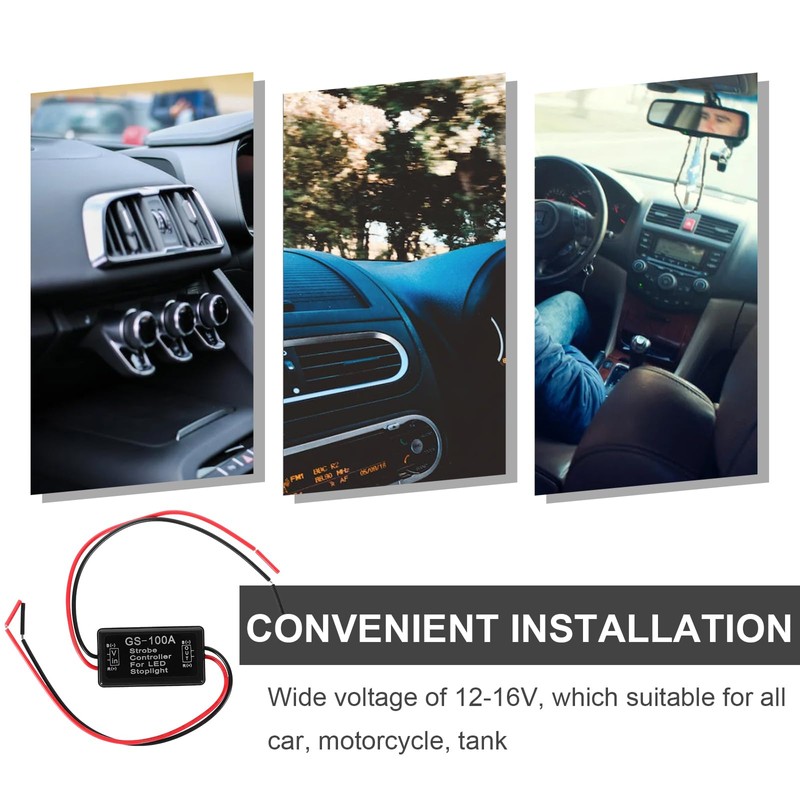WINOMO 2pcs Flash Strobe Controller Car Flasher Module for Brake