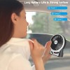 efluky 3-Speed Mini Desk Fan with LED Light, Portable 4.9-Inch,
