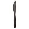 Kaya Black Disposable Plastic Knives - 7.5" (Pack of 100)