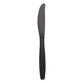 Kaya Black Disposable Plastic Knives - 7.5" (Pack of 100) | BPA-Free, Recyclable, & Durable Catering Solution | Perfect for Parties, Catering & Everyday Use
