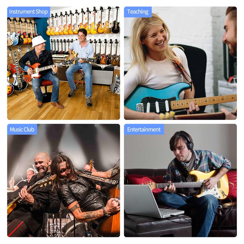 LEKATO Electric Guitar Strings, Nickel-Plated Hexagonal Steel with Nano Coating,