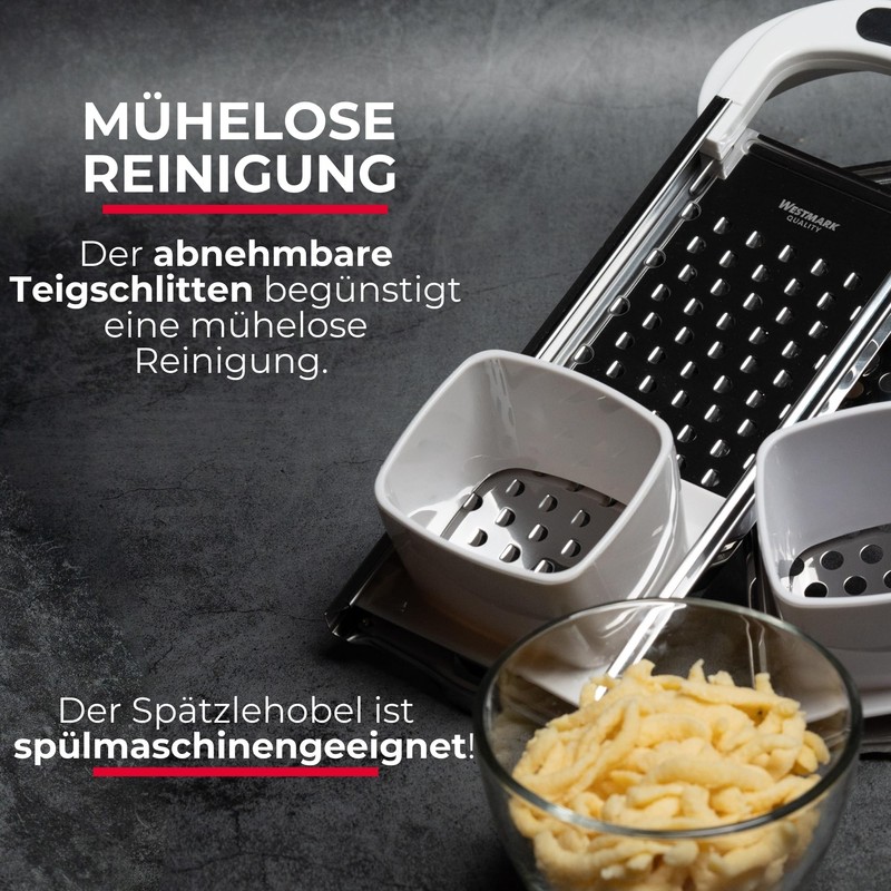 Westmark Spätzle Slicer with Dough Sleigh, Silver / White, 32