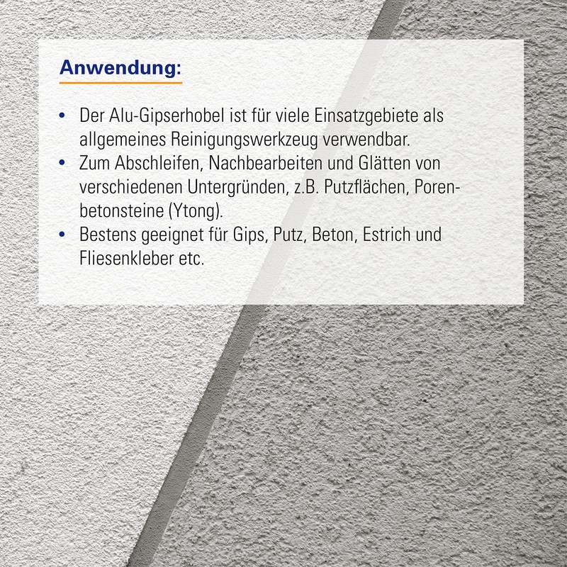 Karl Dahm Aluminium Plaster Planer, 450 x 85 mm, High-Quality