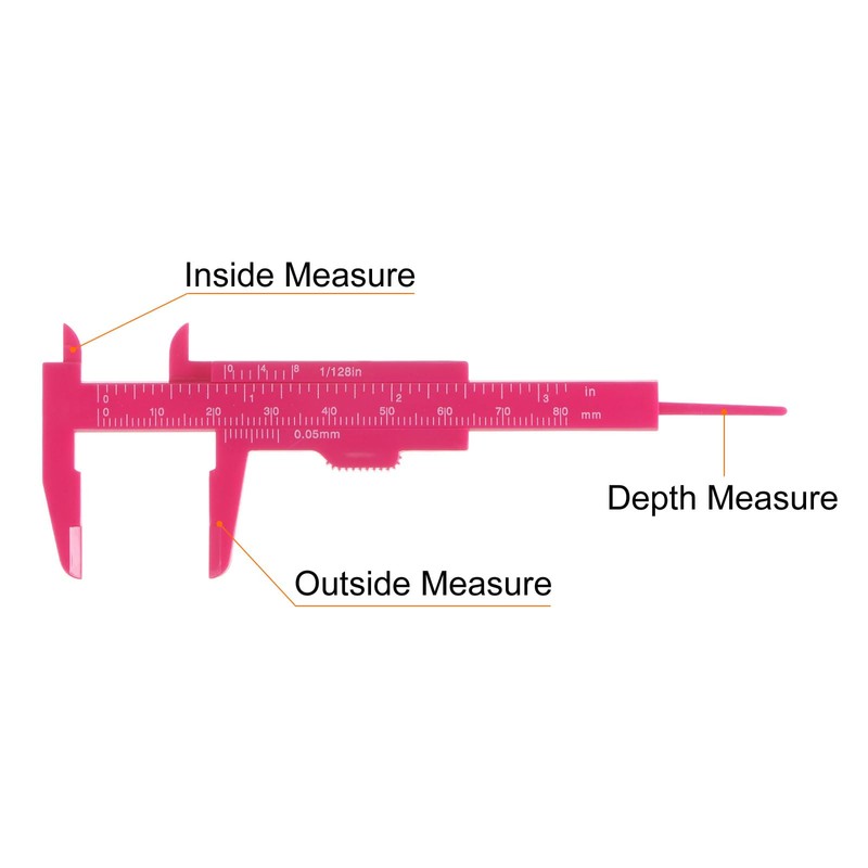 QUARKZMAN Mini Plastic Vernier Caliper 80 mm 3 Inch Vernier