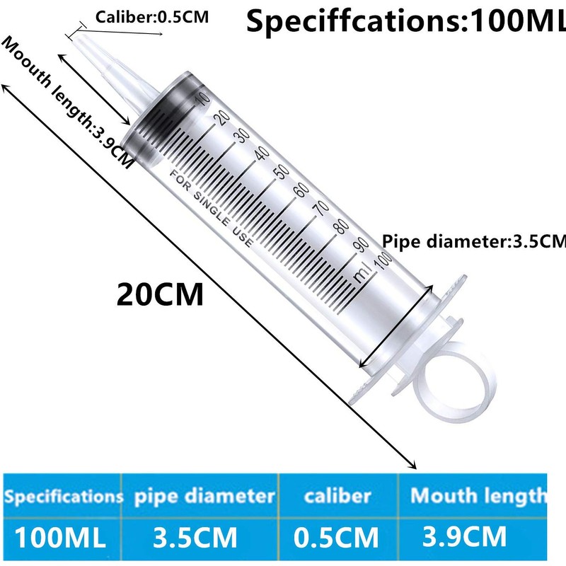 100ml Syringe with Caps (2 PCS)
