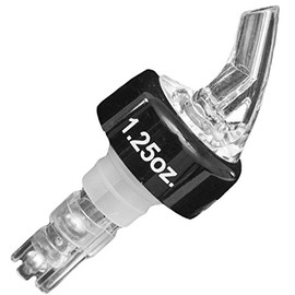 Clear Plastic 1.25 oz. Measured Liquor Pourer w/Collar, Each