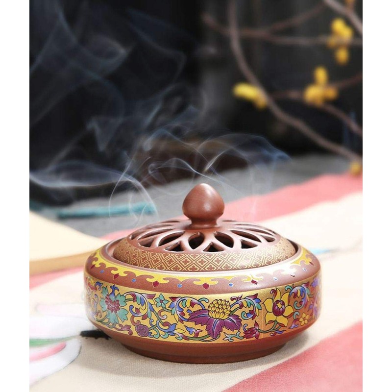 Incense Burner Aroma Incense Incense Holder Ceramic Set Tabletop Interior
