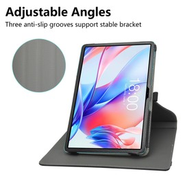 JRTAL Compatible with Teclast P30 Case, Teclast P30T Case, 360° Rotating Cover Faux Leather Protective Case with for Teclast P30 / Teclast P30T 10.1 Inch Tablet (Not for Other Models) - Black