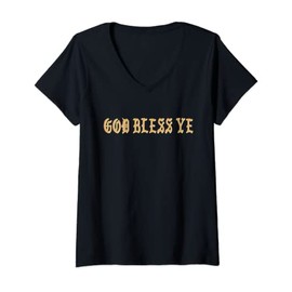 Womens God Bless Ye - Hip Hop Culture - Streetwear - 2024 President V-Neck T-Shirt