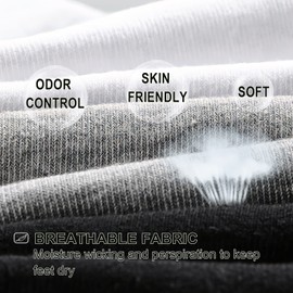 HIGIXCH No Show Men Socks Low Cut Non Slip Cotton Invisible Sock 6 Pair (socks for men 9-12)