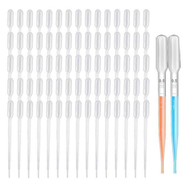 HUAZIZ Pack of 500 0.5 ml Plastic Transfer Pipette, Disposable