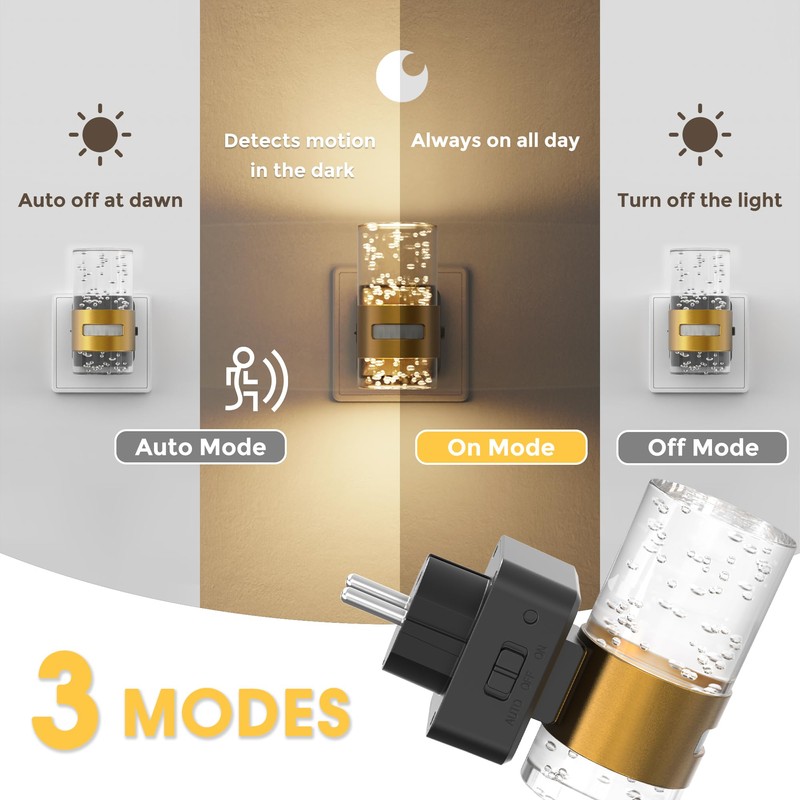 LOHAS-LED Night Light with Motion Sensor, Night Light Socket with