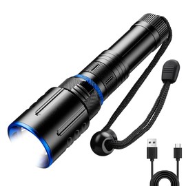 SHiLiPAi Scuba Diving Flashlight Dive Torch,High Lumens Rechargeable LED Flashlight, Underwater Scuba & Snorkeling Torch for Diving, Caving, and Emergency Use