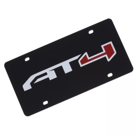 GMC AT4 Lazer-Tag Acrylic License Plate (Black)