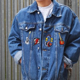 Woohome Music Style Iron-On Patch, Pack of 23 Mixed Guitar Note Patches Appliqué Patch Sticker Appliques Decoration Stickers for Decoration DIY T-Shirt Hat Coat