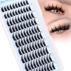 Spike Lash Clusters Manga Pre-Made Lash Extensions 13-21MM Long Anime Cluster Eyelash Extensions D-Curly Fairy Salon-Level Individual Lashes Wispy Eyelash Extension Professional DIY At Home by Zegaine