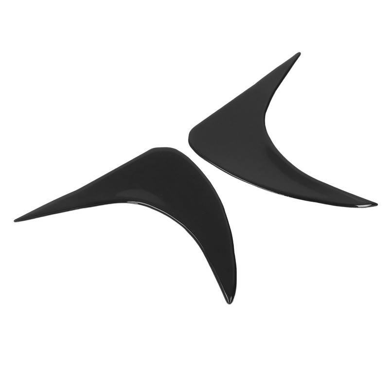 2pcs Headlight Eyebrow Black Decorative Eyelid Cover Trim Replacement for