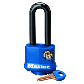 Master Lock 312EURDLH Padlock with Thermoplast Cover and Long Bar
