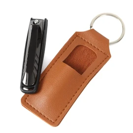 Amazing Harmony Anti-Splatter Stainless Steel Nail Clippers with Key Case - Black