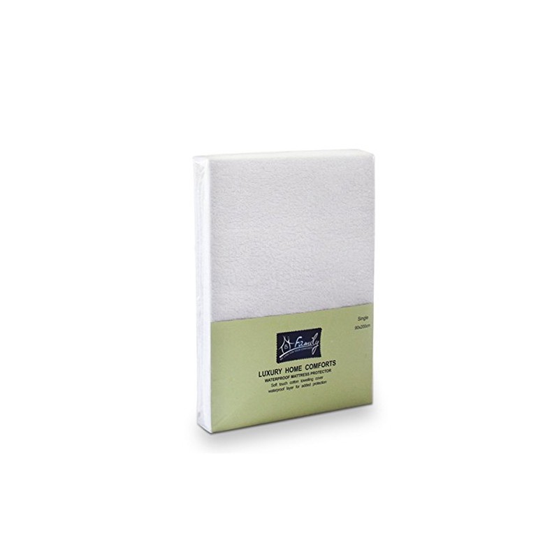 Family Bedding Terry Cotton King Bed Mattress Protector, 160 cm